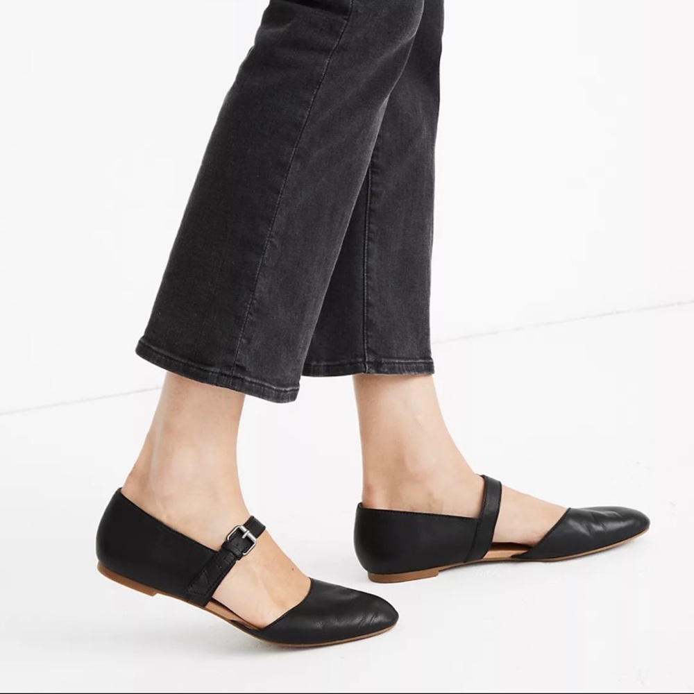 NEW The Alina Mary-Jane Flat in Leather size 5.5